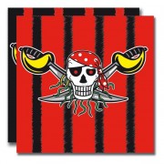20 Servietten Piraten - Red Pirate