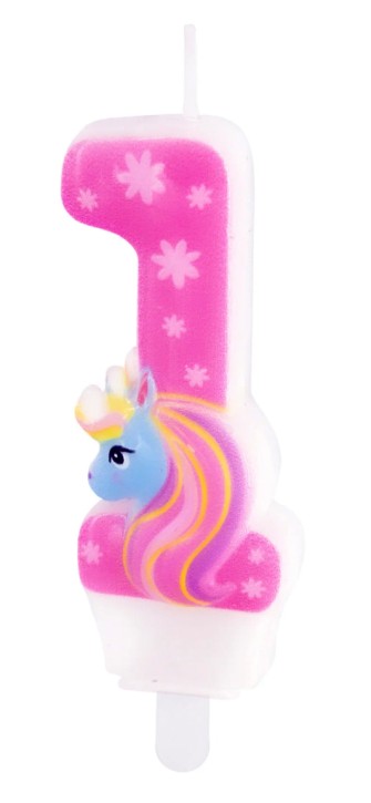 Zahlenkerze #1 - Einhorn
