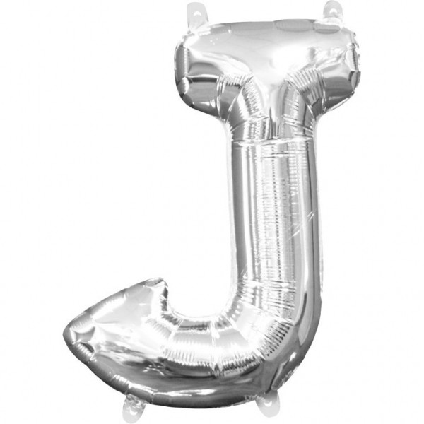 Air-Filled Folienballon silber - "J" (40cm)