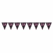 Wimpelkette 18. Geburtstag - Sparkling Pink