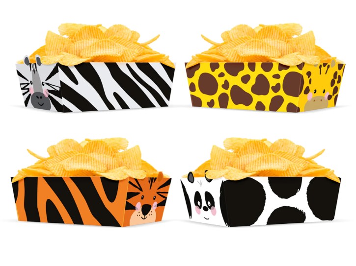 4 Chips Boxen Wilde Tiere
