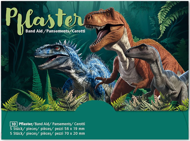 10 Kinder-Pflaster Dinosaurier