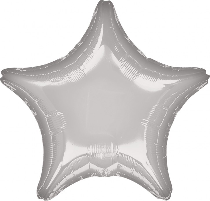 Folienballon Stern - Metallic Silver (48cm)