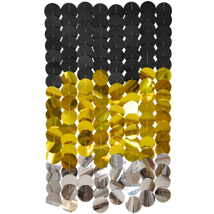 Party Backdrop Gold - Schwarz- Silber