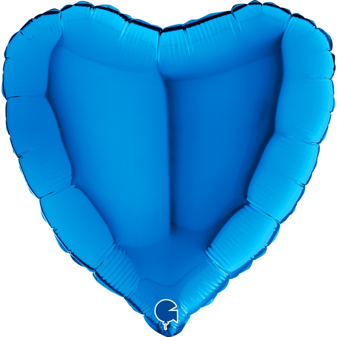 Folienballon Herz - Blue (46cm)