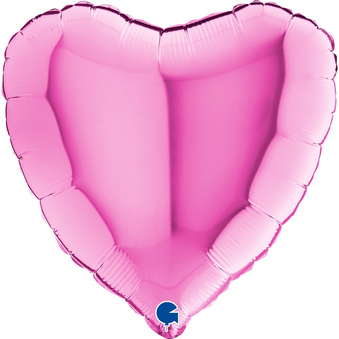 Folienballon Herz - Fuxia (46cm)