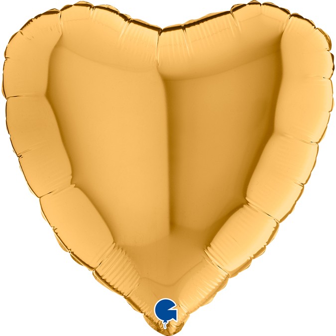 Folienballon Herz - Gold (46cm)