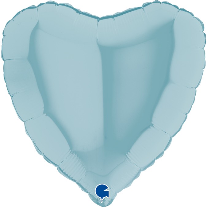 Folienballon Herz - Pastel Blue (46cm)