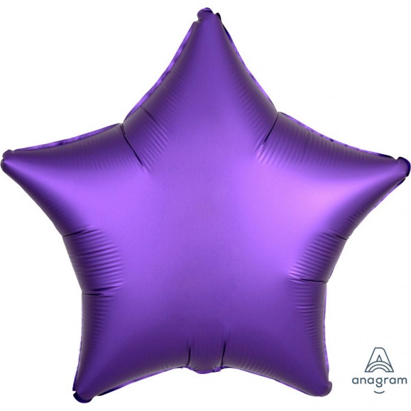 Folienballon Stern - Satin Luxe Purple Royale (48cm)