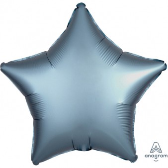 Folienballon Stern - Satin Luxe Steel Blue (48cm)