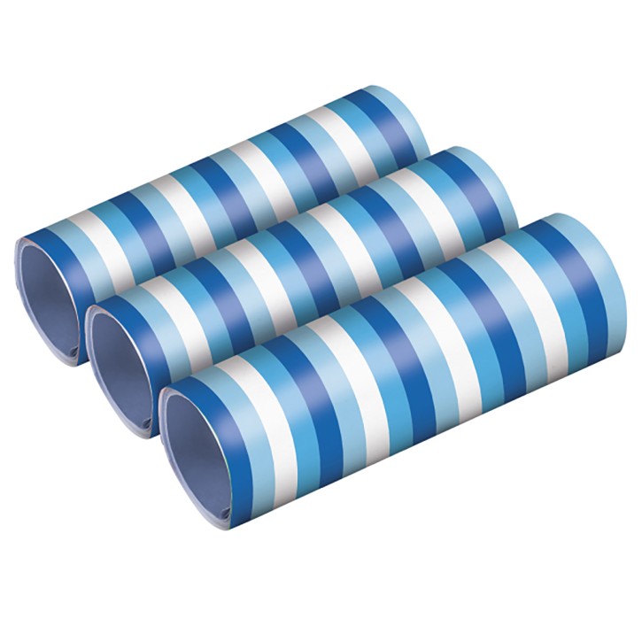 3 Rollen Luftschlangen Blautöne