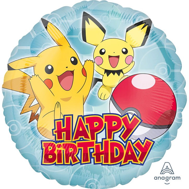 Folienballon - Pokemon "Happy Birthday" (43cm)