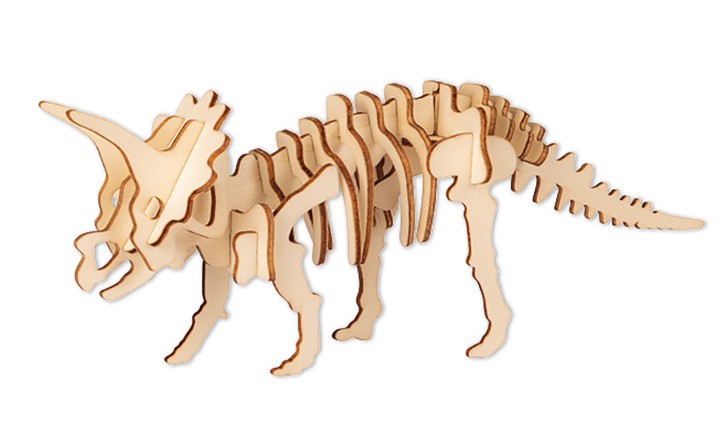3D-Holzpuzzle Triceratops