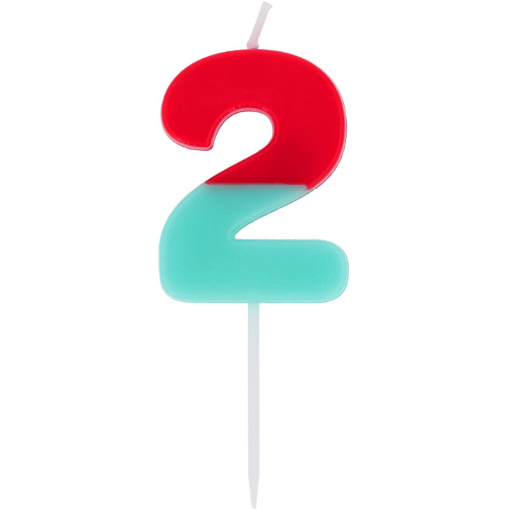 Zahlenkerze #2 - Stripe