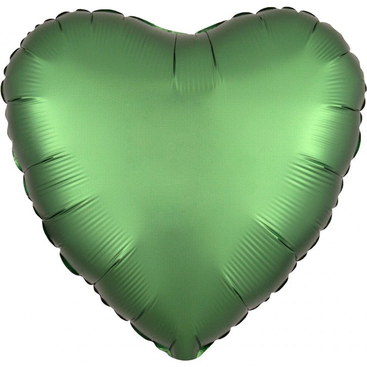 Folienballon Herz - Satin Luxe Emerald (43cm)