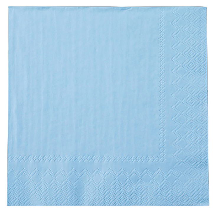 20 Servietten hellblau