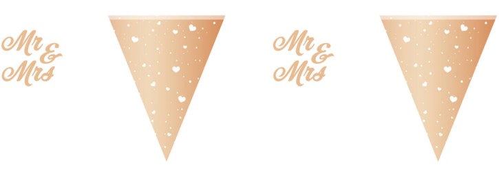 Wimpelkette Mr. & Mrs.