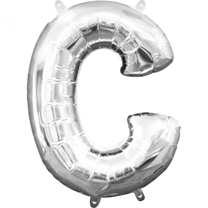 Air-Filled Folienballon silber - "C" (40cm)