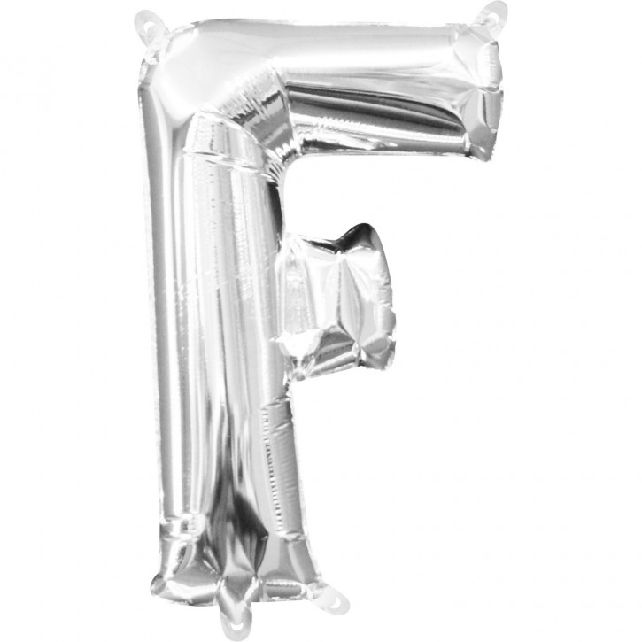 Air-Filled Folienballon silber - "F" (40cm)