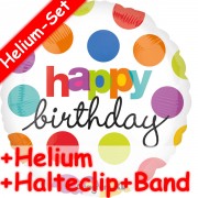 Folienballon Happy Birthday - Mit Helium