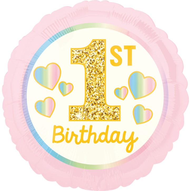 Folienballon 1st-Birthday-Girl