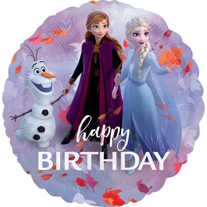 Folienballon Frozen II - Happy Birthday (43cm)