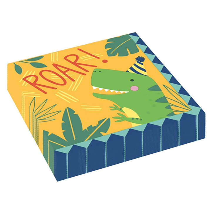 16 Servietten Dino-Mite