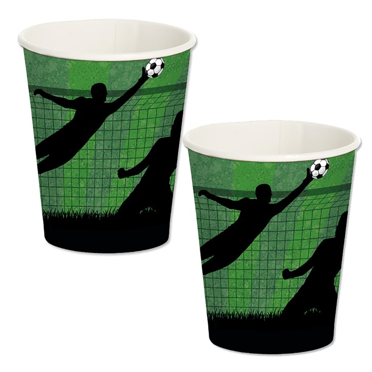 8 Becher Fußball