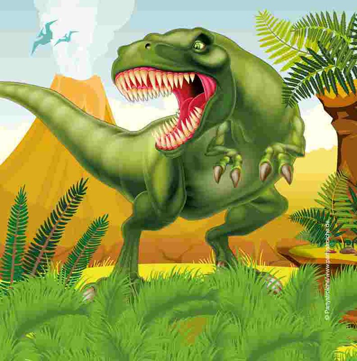 20 Servietten T-Rex