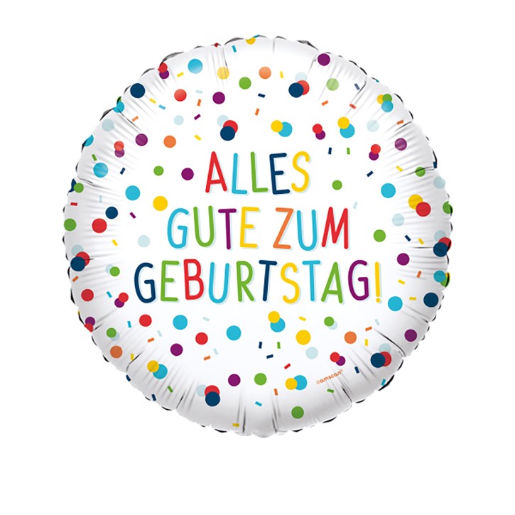 Folienballon - Konfetti "Alles Gute zum Geburtstag"