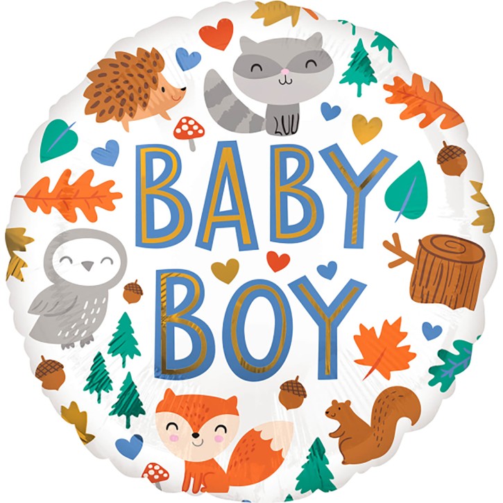 Folienballon Woodland Baby Boy