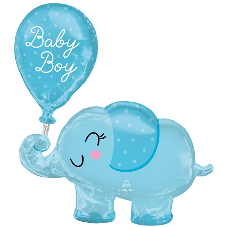 Folienballon Elefant - Baby Boy