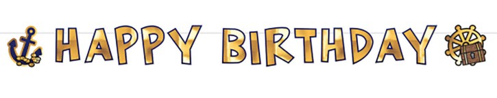 Happy Birthday Banner Pirates Map
