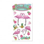 Pink Flamingo Glitter-Sticker