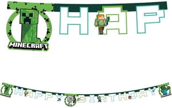 Buchstabengirlande Minecraft