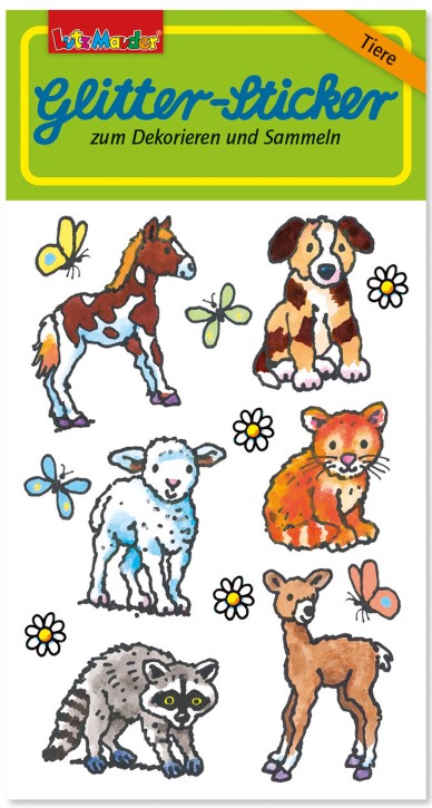 Tierbabys Glitter-Sticker