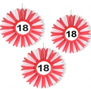 Honigwaben-Dekoration 18. Geburtstag