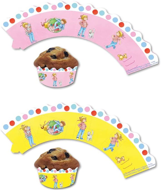 12 Cupcake-Banderolen Meine Freundin Conni