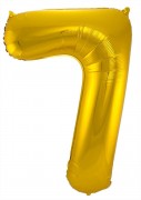Folienballon Zahl 7 - in Gold