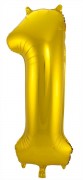 Folienballon Zahl 1 - in Gold