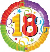 Folienballon 18. Geburtstag - Ohne Helium