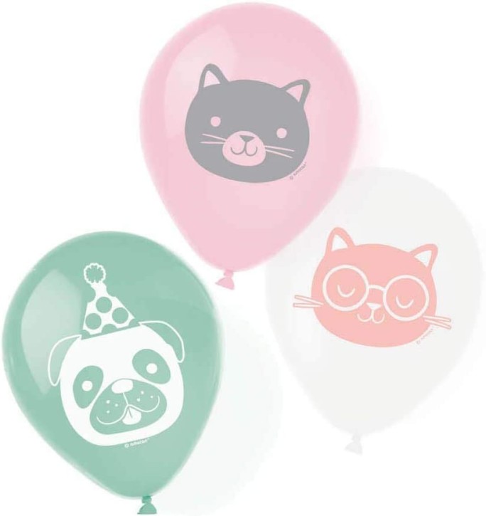 6 Luftballons Haustiere