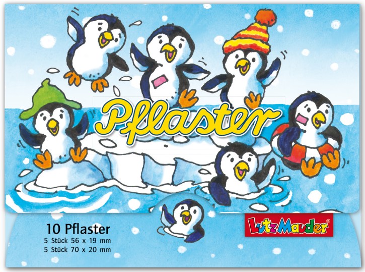 10 Kinder-Pflaster Pinguine