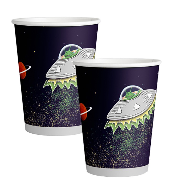 8 Becher Space Party