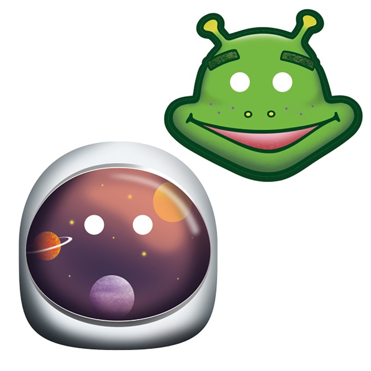 8 Masken Space Party