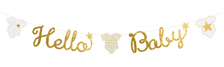 Buchstabengirlande - Hello Baby