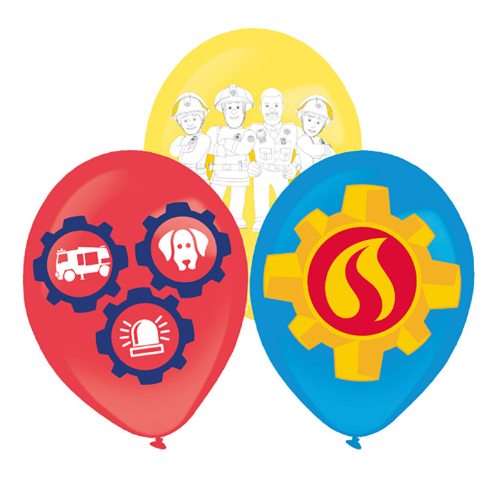 6 Luftballons Feuerwehrmann Sam