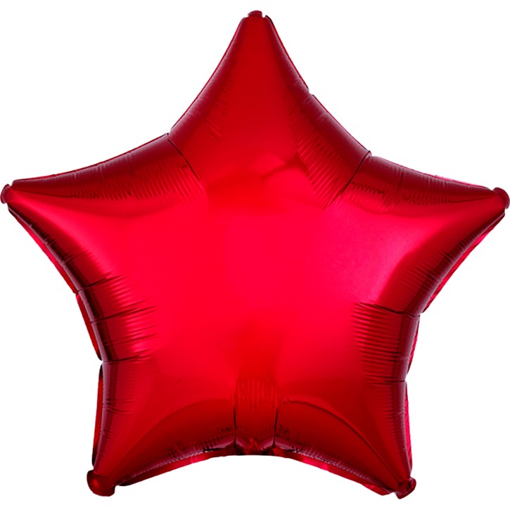Folienballon Stern - Rot Metallic (48cm)