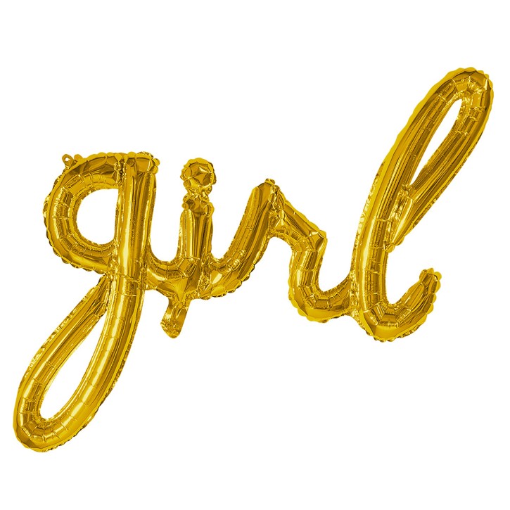 Folienballon Schriftzug Girl Gold