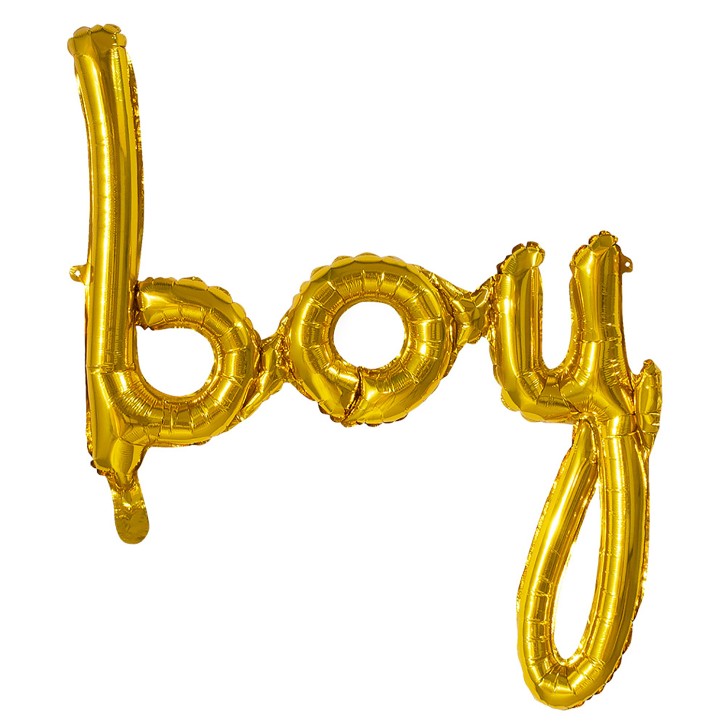 Folienballon Schriftzug Boy Gold